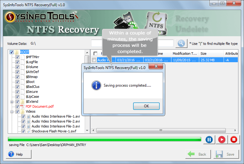 NTFS Recovery Step 8