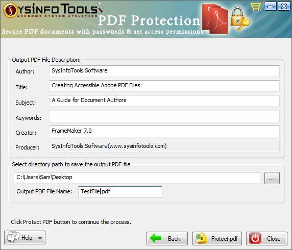 PDF Protection Step 5