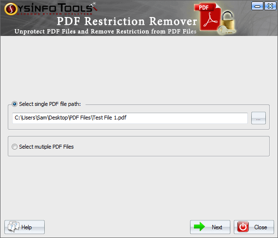 PDF Restriction Remover Step 1