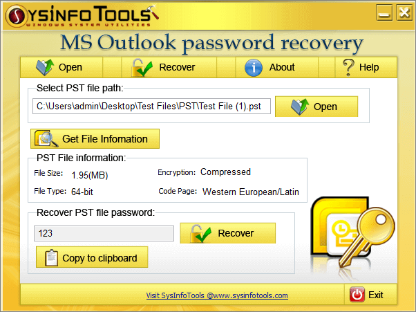 PST Password Recovery Step 6