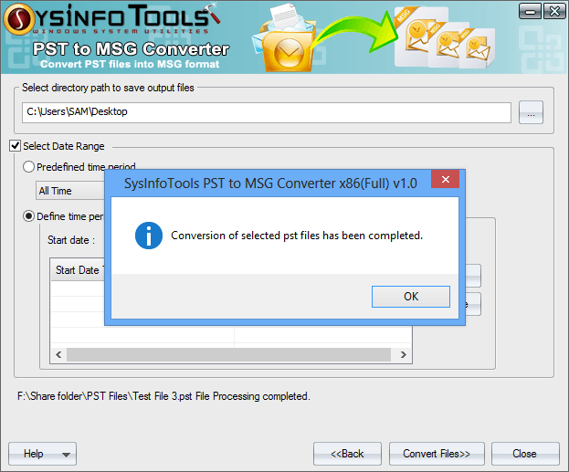 PST to MSG Converter Step 4
