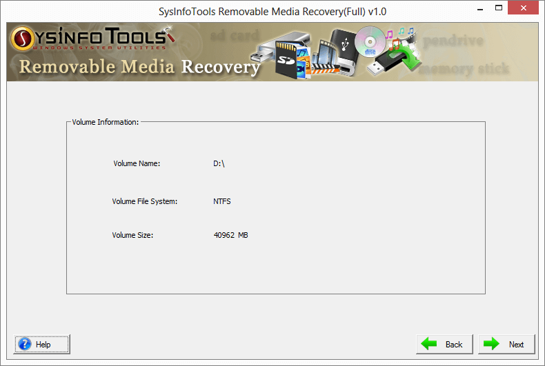 Removable Media Data Recovery Step 2