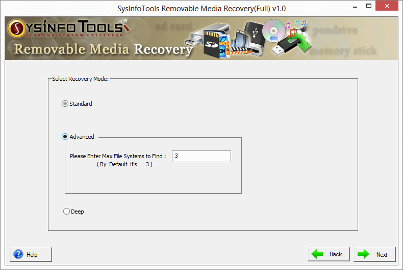 Removable Media Data Recovery Step 3