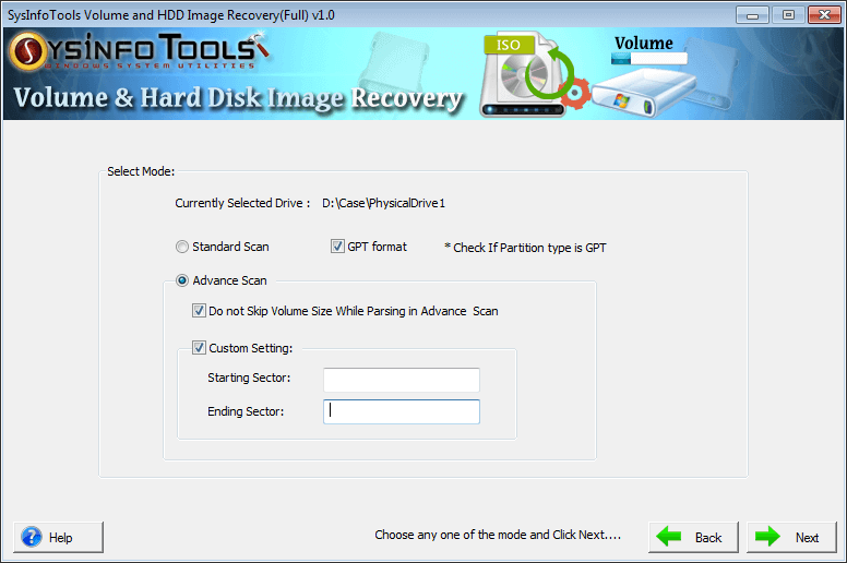 Volume and HDD Image Recovery Step 3