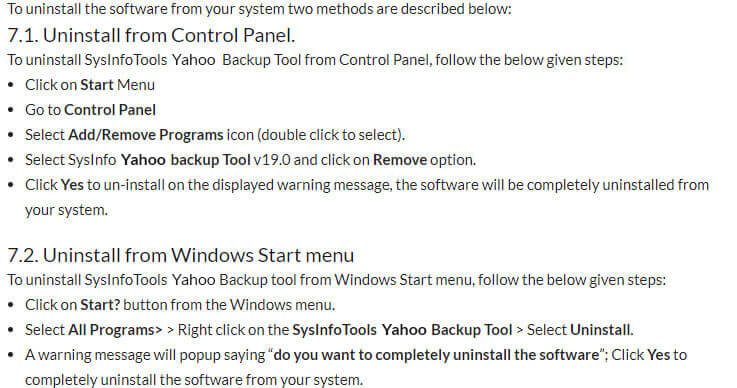 Software Uninstallation Guide