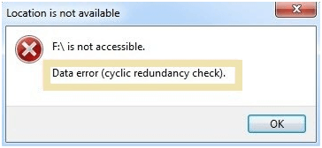 Error Cyclic Redundancy Check Outlook